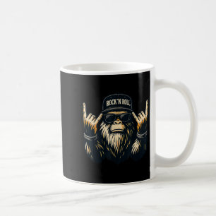 Bigfoot Rock On Sasquatch Heavy Metal Vibes Men Wo Coffee Mug