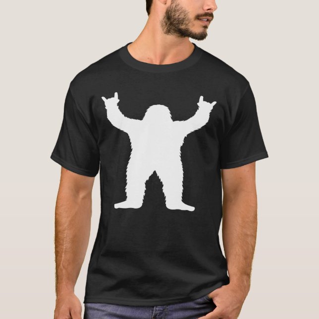 Bigfoot Rock On  T-Shirt (Front)