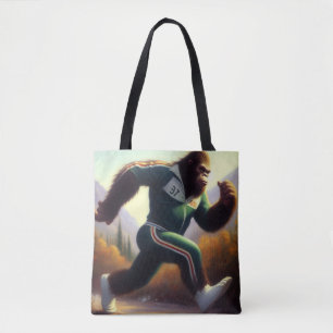 Bigfoot Running Tote Bag