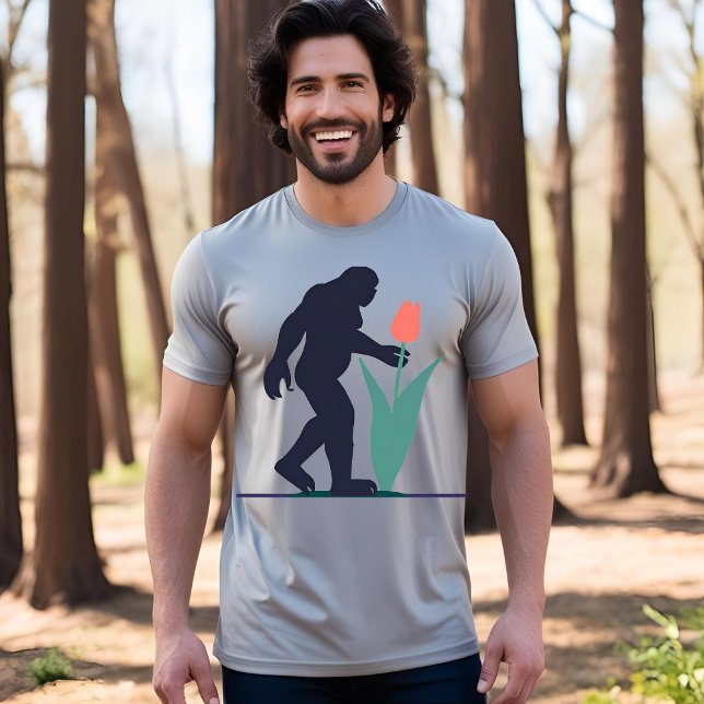 Bigfoot’s Easter Bloom: Funny Fantasy  T-Shirt (Creator Uploaded)