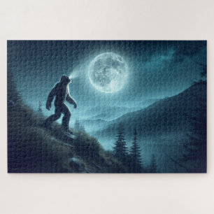 Bigfoot’s Lone Call, Mysterious Mountain Scene Jigsaw Puzzle