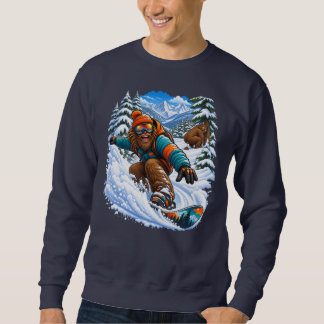 Bigfoot’s Un-Bear-Ably Funny Snowboarding Trip Sweatshirt