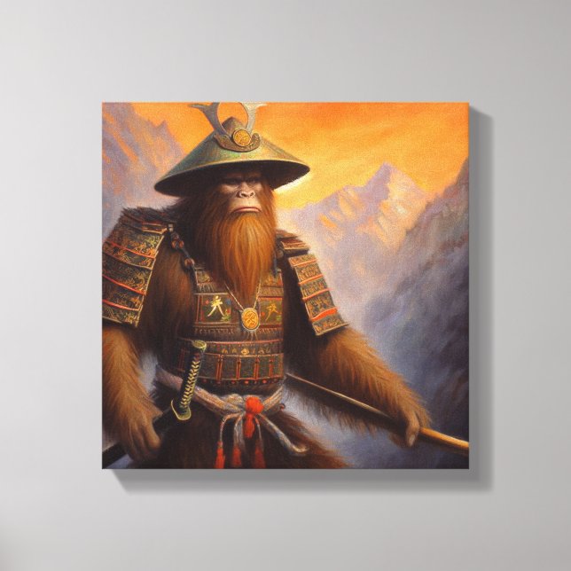 Bigfoot Samurai Canvas Print (Front)