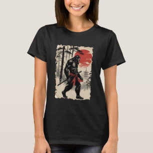 Bigfoot Samurai Warrior Anime Japanese Art Samurai T-Shirt