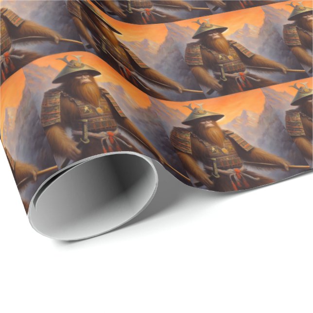 Bigfoot Samurai Wrapping Paper (Roll Corner)