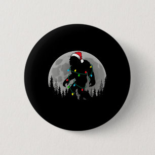Bigfoot Santa Christmas Tree Lights Funny Xmas Sas 6 Cm Round Badge