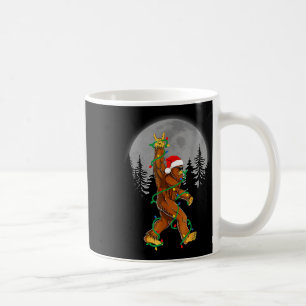 Bigfoot Santa Christmas Tree Lights Funny Xmas Sas Coffee Mug