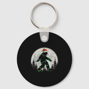 Bigfoot Santa Christmas Tree Lights Funny Xmas Sas Key Ring
