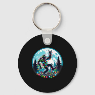 Bigfoot Santa Christmas Tree Lights Funny Xmas Sas Key Ring