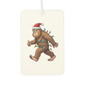 Bigfoot Santa Christmas Tree Lights Xmas Boys Men  Car Air Freshener