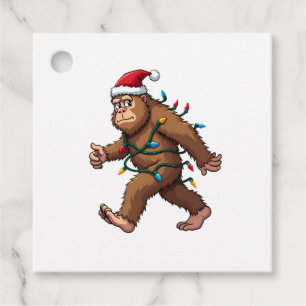 Bigfoot Santa Christmas Tree Lights Xmas Boys Men Favour Tags