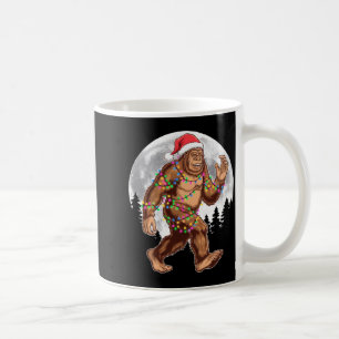 Bigfoot Santa Christmas Tree Lights Xmas Sasquatch Coffee Mug
