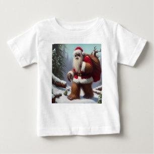 Bigfoot Santa Claus Baby T-Shirt
