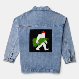 BigFoot Santa Claus Fun Christmas Gifts Denim Jacket