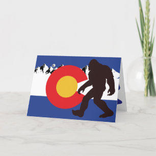 Bigfoot Santa Claus Thank You Card