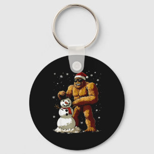 Bigfoot Santa Snowman Kids Boys Men Xmas Christmas Key Ring