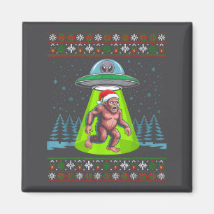 Bigfoot Santa Ufo Sasquatch Funny Ugly Christmas S Magnet