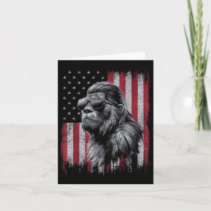 Bigfoot Sasquatch 4th Of July Patriotic Usa Indepe Card