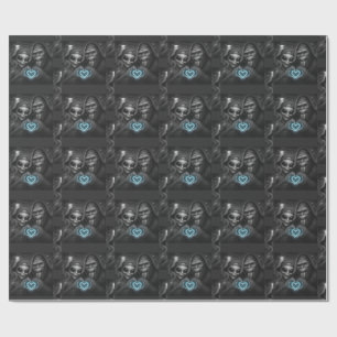 Bigfoot Sasquatch Alien Love Hand Sign Wrapping Paper