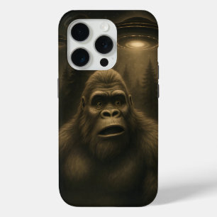 Bigfoot Sasquatch Alien UFO Funny iPhone 15 Pro Case