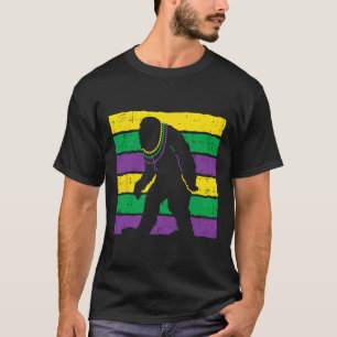 Bigfoot Sasquatch Beads Purple Green Yellow Funny  T-Shirt