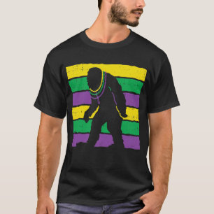 Bigfoot Sasquatch Beads Purple Green Yellow Funny T-Shirt