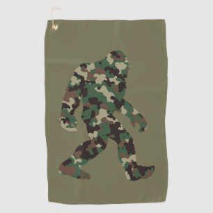 Bigfoot Sasquatch Camo Golf Towel