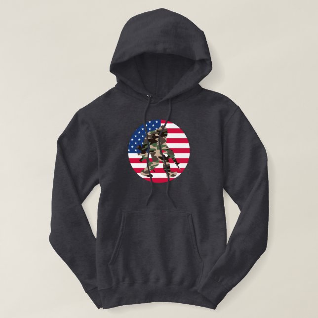 Bigfoot Sasquatch Camo    Hoodie (Design Front)