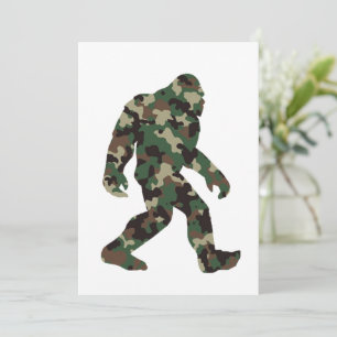 Bigfoot Sasquatch Camo    Invitation
