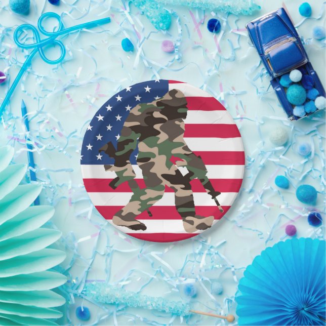 Bigfoot Sasquatch Camo  Paper Plate (Party)