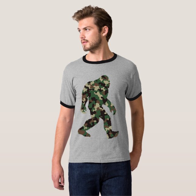 Bigfoot Sasquatch Camo   T-Shirt (Front Full)