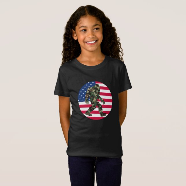 Bigfoot Sasquatch Camo     T-Shirt (Front Full)