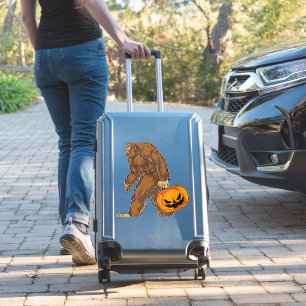 Bigfoot Sasquatch Carrying Scary Pumpkin T shirt