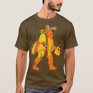 Bigfoot Sasquatch Carrying Taco T-Shirt