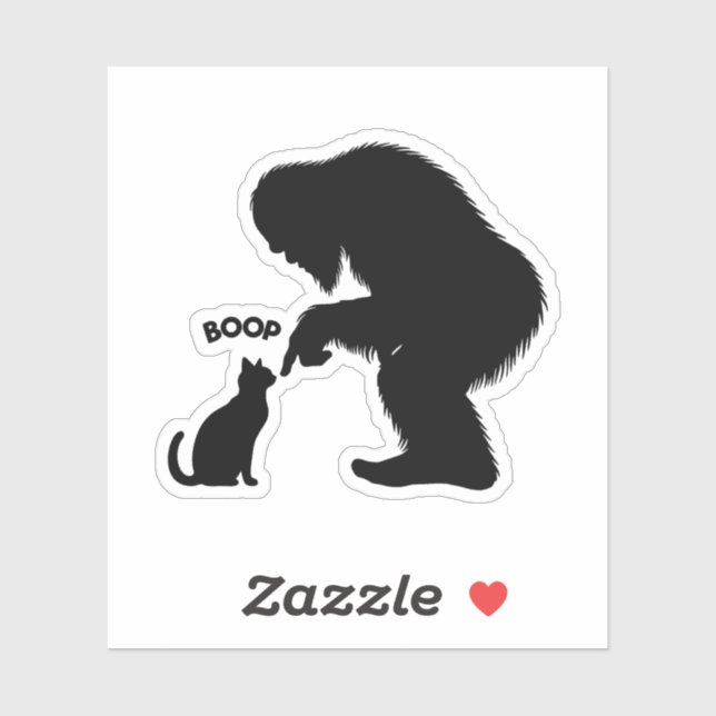 Bigfoot Sasquatch Cat Boop Sticker (Sheet)