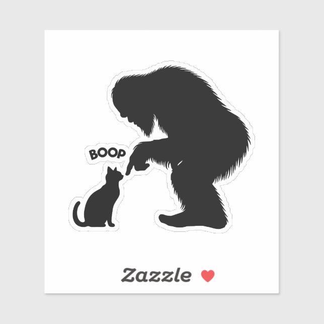 Bigfoot Sasquatch Cat Boop Sticker (Sheet)