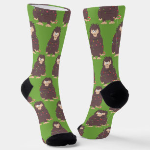 Bigfoot Sasquatch Christmas  Socks
