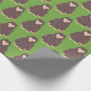 Bigfoot Sasquatch Christmas Wrapping Paper