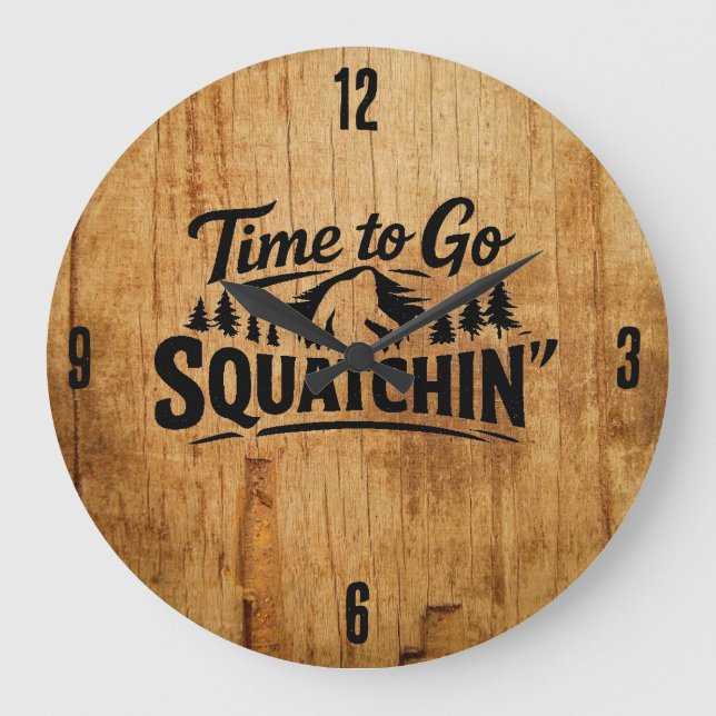 Bigfoot Sasquatch Clock (Front)