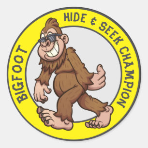 Bigfoot Sasquatch (Editable) Classic Round Sticker