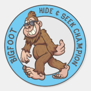 Bigfoot Sasquatch (Editable) Classic Round Sticker