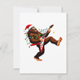 Bigfoot Sasquatch Electric Guitar Christmas 2026 Card