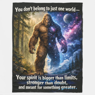 Bigfoot Sasquatch Fleece Blanket