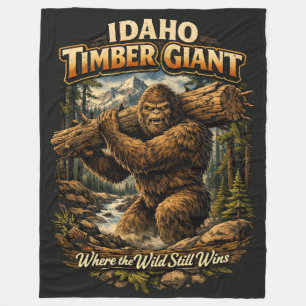 Bigfoot Sasquatch Fleece Blanket