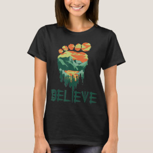 Bigfoot Sasquatch Foot Yeti Believe Camping Hiking T-Shirt