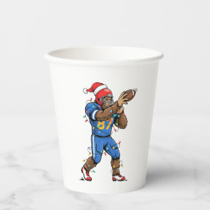 Bigfoot Sasquatch Football Christmas 2026 Holiday Paper Cups