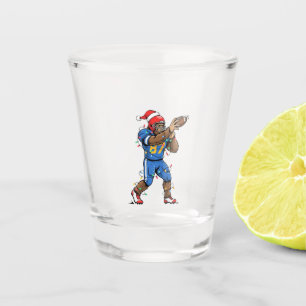 Bigfoot Sasquatch Football Christmas 2026 Holiday Shot Glass