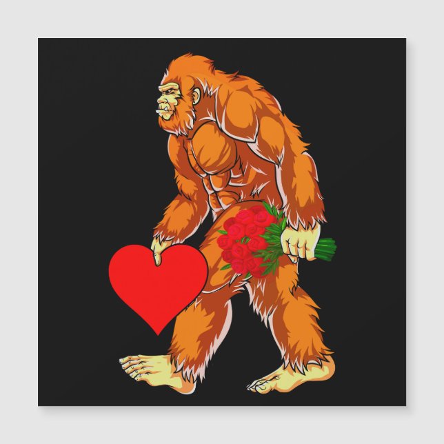 Bigfoot Sasquatch Funny Valentines Day Love (Front)