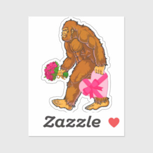 Bigfoot Sasquatch Funny Valentines Day Love
