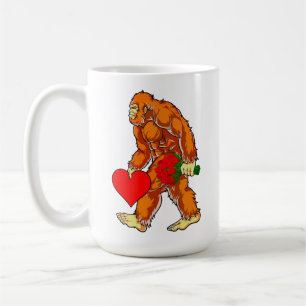 Bigfoot Sasquatch Funny Valentines Day Love Coffee Mug